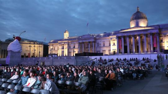 Crowd attending Back to the Big Screen event at Trafalgar Square
