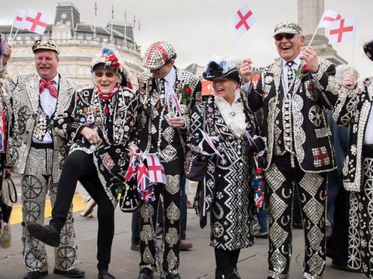 Pearly Kings and Queens at Trafalgar Square