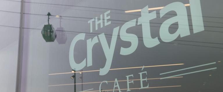 The Crystal Cafe sign
